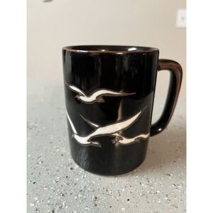 Vtg Otagiri Small Size Mug Seagulls Nautical Ceramic Raises White Birds 1970's